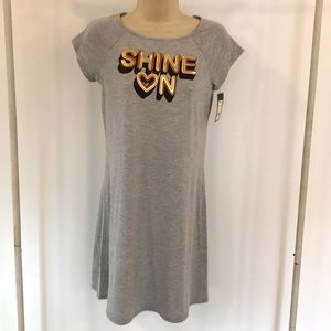 Girls gray dress shine on size large
